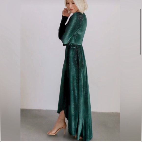 NEW | Baltic Born Emerald Green Wrap High Low Dress - Picture 3 of 7